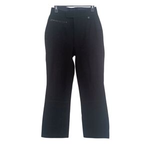 Roffe Ski Pants Women's Black Size 28 x 30 Skiwear Knee Pads Wool Blend